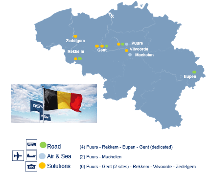 Air and sea freight to and from Belgium