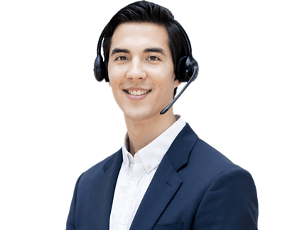 Male DSV employee with a headset