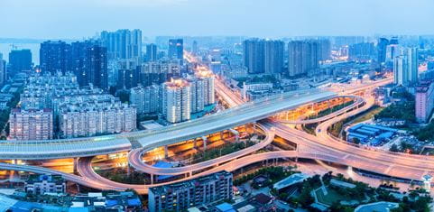 Empty city during chinese holiday