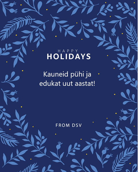 DSV jõulukaart