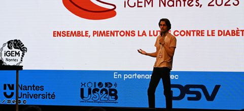 etudiant igem nantes sur la scene grand jamboree