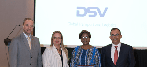 Conferencistas del desayuno DSV Cropa República Dominicana y Guatemala.
