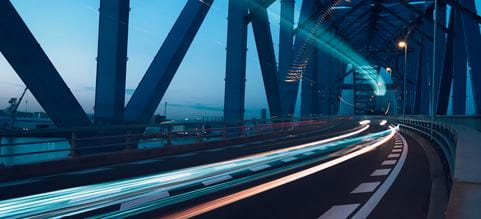 Road on bridge