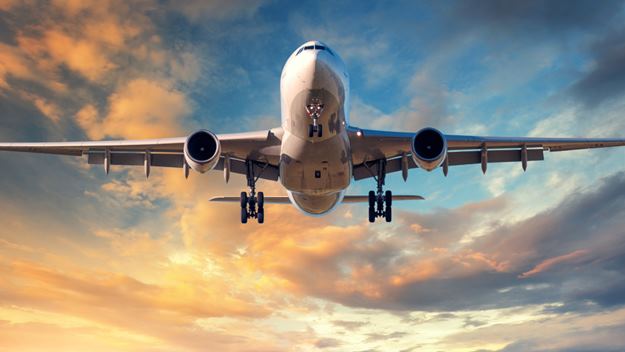 Airplane flying