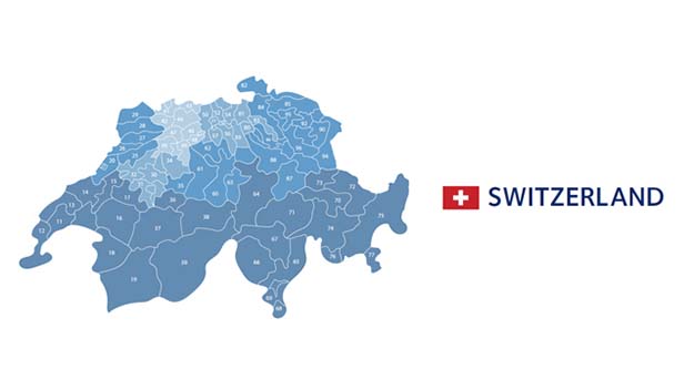 mapa codigos postales suiza