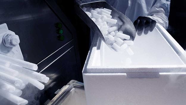 transporte logistica cadena frio hielo seco