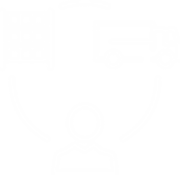 Omvänd logistik vit ikon