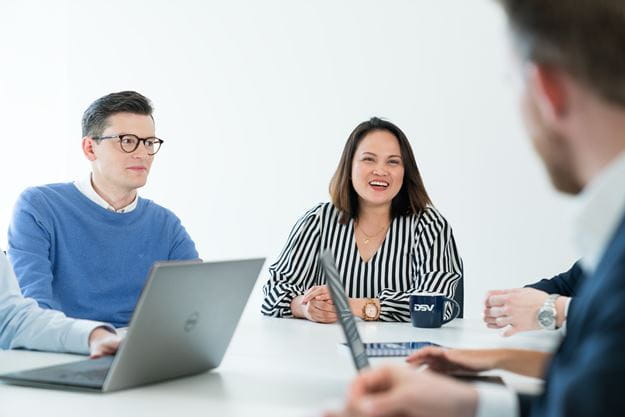 Employees in the DSV office