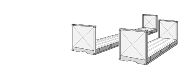Flat rack container sea freight