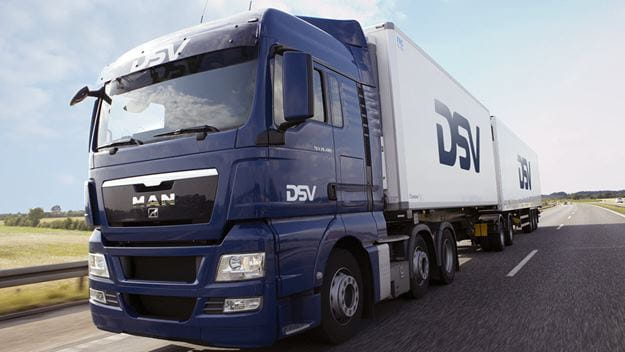 DSV truck on the road