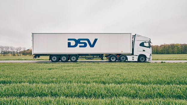 DSV truck on the road
