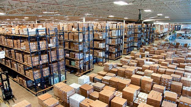 Warehouse with goods