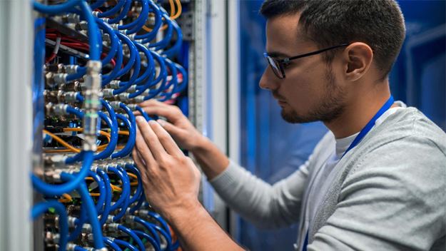 Technician doing repair services