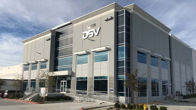 DSV warehouse facade, Fontana USA