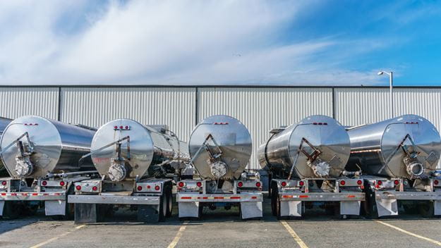 Transporter containing dangerous goods