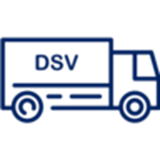 Ícono de camión DSV en color azul marino