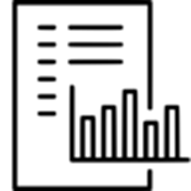 Ícono de reporte financiero