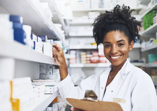 Pharmacist dispencing pharmaceuticals