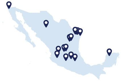 mapa delegaciones dsv mexico